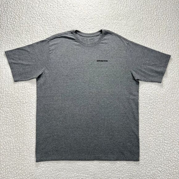 Patagonia Shirt Mens L Gray P-6 Logo Responsibili-Tee Regular Fit Hiking Outdoor - Picture 3 of 6